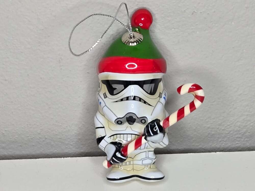 Star Wars Stormtrooper Christmas Tree Ornament Holiday Santa Hat Candy Cane